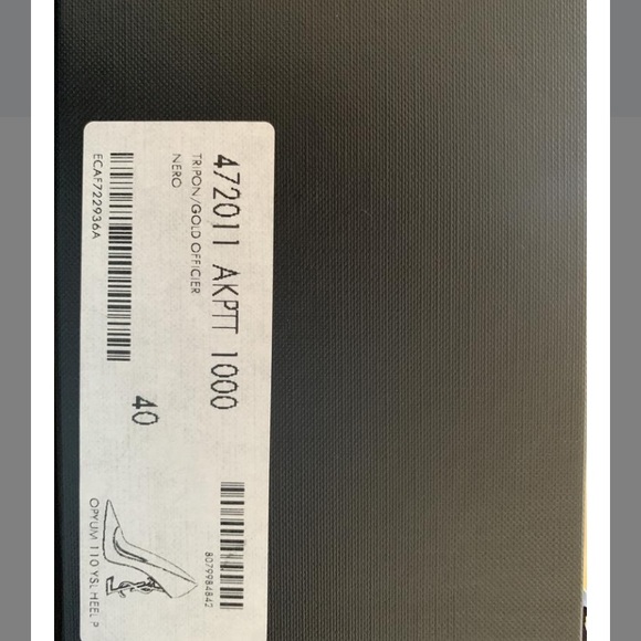 Saint Laurent matte leather pump/YSL monogram. - Picture 2 of 4